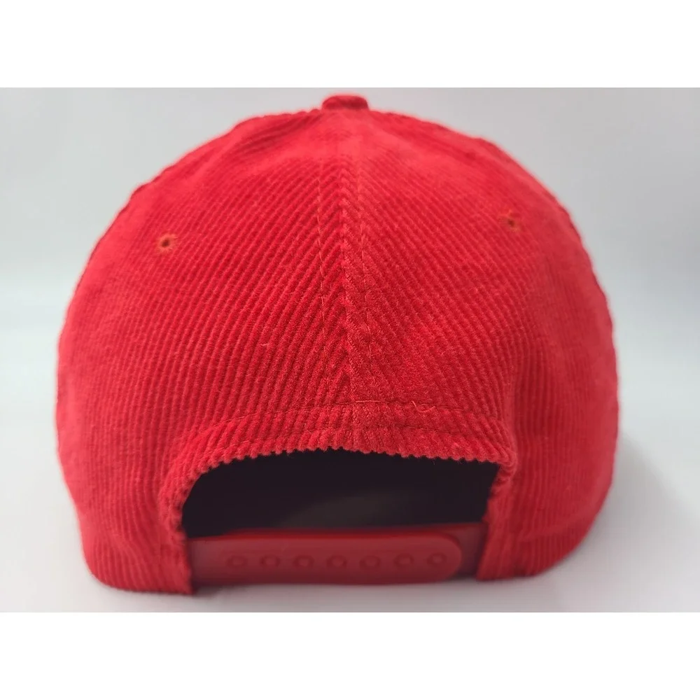 Vintage ABC Sports Corduroy Rope Sportsman Snapback Hat‎ Cap Cotton Casual Red
